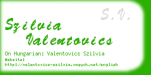 szilvia valentovics business card